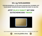 5x 1g / 10x 1g und 30x 1g Feingold Barren Goldbarren Tafelbarren